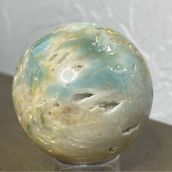 Crystal Droozy Agate Sphere - Picture 6 of 10